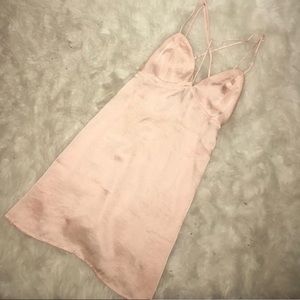 Kendall and Kylie pink slip dress